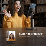 Suport Universal Birou pentru Telefon/Tabletă, Reglabil, Anti-Alunecare, Ergonomic, 4-10 inch, Negru