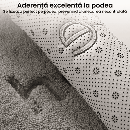 Covor Baie HOME, Spumă cu Memorie, Absorbant, Antiderapant, 50×80 cm, Alb