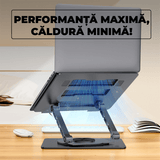 Suport Laptop Ergonomic Reglabil 360°, Portabil, Universal, Pliabil, Silicon Antiderapant, Negru D031