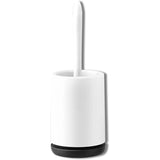 Set Perie Toaletă Silicon 360°, Suport Ventilat, Capac, Mâner Ergonomic, Fără Picurare, Prindere Pe Perete, Alb