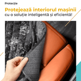 Husă scaun auto pentru animale, universală, impermeabilă și antialunecare, 125 cm, pentru câini și pisici, neagră.