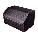 Organizator Premium pentru Portbagaj Auto, Multifuncțional, Pliabil, 54 cm, Negru/Roșu