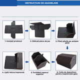Organizator Premium pentru Portbagaj Auto, Multifuncțional, Pliabil, 54 cm, Negru/Roșu