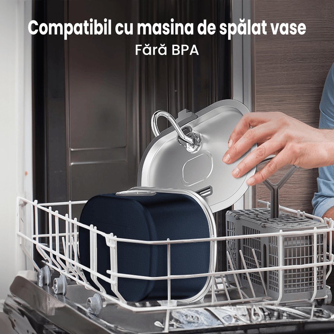 Dispenser Automat Apă pentru Pisici și Câini, 3.2 L, Oțel Inoxidabil, Filtrare Multiplu, Ultra-Silentios, Albastru