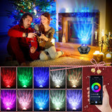 Lampă de veghe copii 4 în 1, proiector stele, 21 moduri, sunete, Bluetooth, USB, difuzor, telecomandă, temporizator, negru.