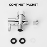 Supapă pentru Bideu cu Închidere, Adaptor T pentru Bidet 1/2” și Adaptor Extra 3/8