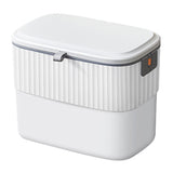 Coș de Gunoi cu Capac, 7L, Montare Autoadezivă sau cu Cârlig, pentru Ușa Dulapului sau Sub Chiuvetă, Alb