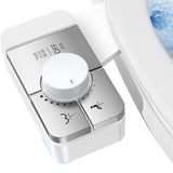 Bideu Retractabil pentru Toaletă cu Auto-Curățare, Control de Presiune, Duze Duble, Apă Rece, Argintiu