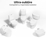 Bideu Retractabil pentru Toaletă cu Auto-Curățare, Control de Presiune, Duze Duble, Apă Rece, Argintiu