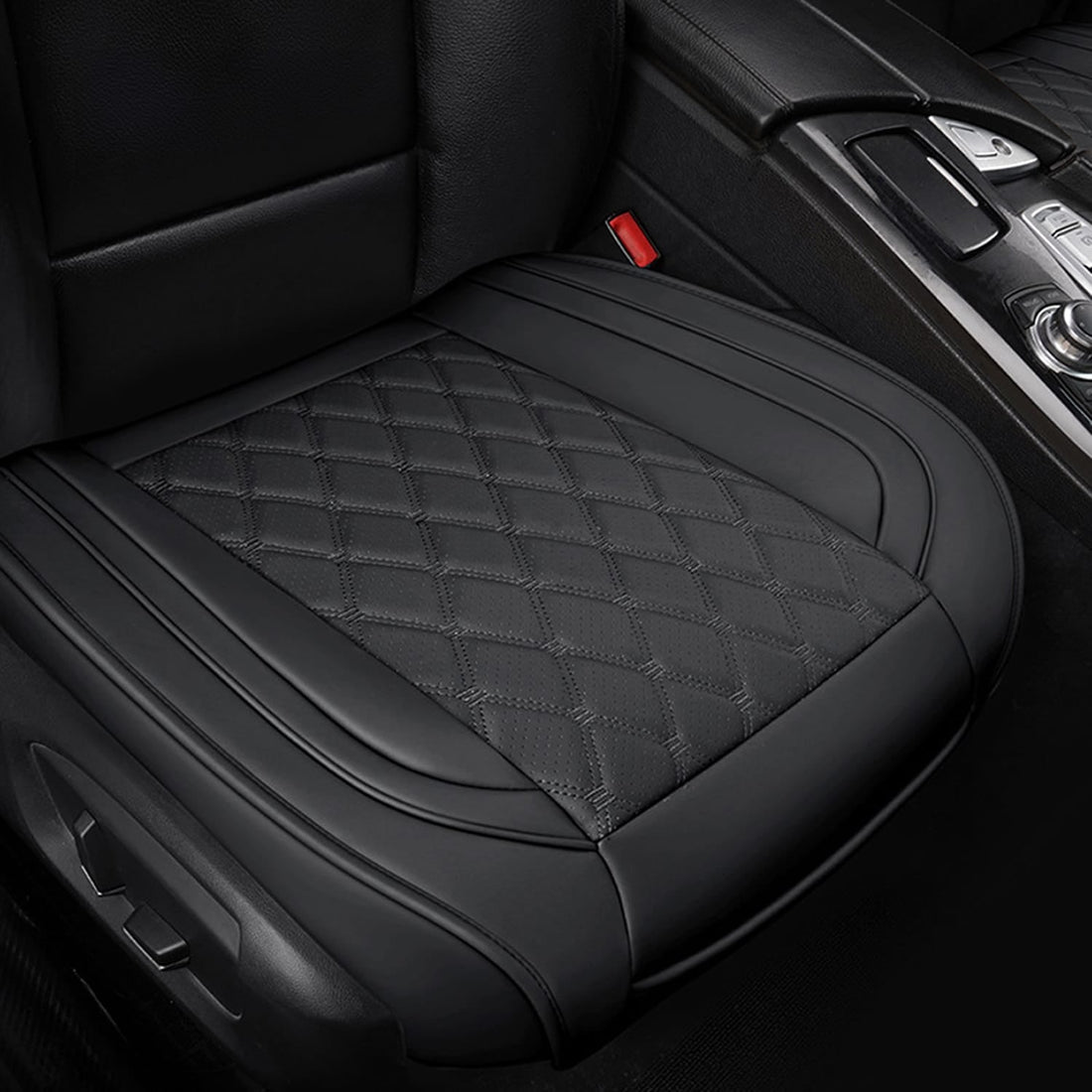 Husă Elindor® Impermeabilă pentru Scaun Auto, Piele Respirabilă, Buzunar Depozitare, Negru