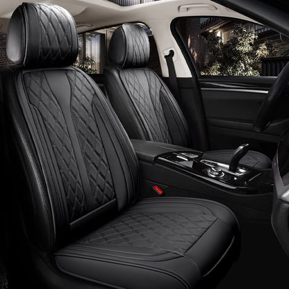 Husă Elindor® Impermeabilă pentru Scaun Auto, Piele Respirabilă, Buzunar Depozitare, Negru