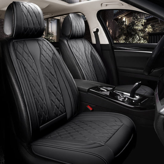 Husă Elindor® Impermeabilă pentru Scaun Auto, Piele Respirabilă, Buzunar Depozitare, Negru