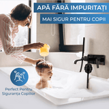 Filtru de Apă pentru Duș, 20 Etape de Filtrare, Debit Ridicat, Elimină Impuritățile, Metale și Clor, 2 Cartușe Incluse, Negru