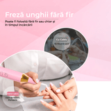 Freză unghii wireless, 18.000 RPM, 3 viteze, mov
