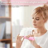 Freză unghii wireless, 18.000 RPM, 3 viteze, mov