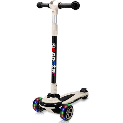 Trotinetă Copii cu Roți Luminoase, 5+ Ani, 150 kg, Alb