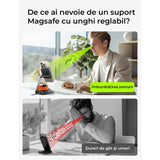 Încărcător Wireless 3 în 1 Pliabil, Reglabil, pentru Apple, Magsafe, 20W, Negru