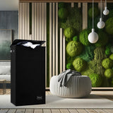 Coș de Rufe Pliabil Elindor, cu Capac și Sac Detasabil, 100 L, 41 x 31 x 76 cm, Impermeabil, Negru