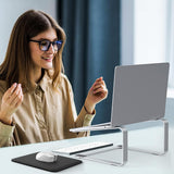 Suport Laptop Ergonomic Slim, Universal, din Silicon Non-Alunecos, Solid și Stabil, Compatibil cu Laptopuri 12-17.3”, Gri