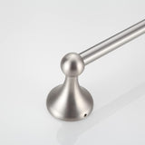 Set accesorii pentru baie, 4 piese, montare pe perete, bară extensibilă pentru prosoape, suport pentru hârtie igienică, inele pentru prosop, cârlig pentru halat, nichelat satinat