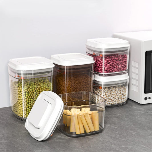 Recipient pentru bucătărie, stocare alimente, închidere ermetică, 2300 ml, fără BPA, transparent