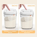 Recipient pentru bucătărie, stocare alimente, închidere ermetică, 2300 ml, fără BPA, transparent