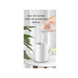 Mini Umidificator de aer cu difuzor aromaterapie si lumini LED, portabil, USB, rezervor 390ml, 2 moduri de functionare, lumini de noapte, umidificator camera si masina auto, Alb