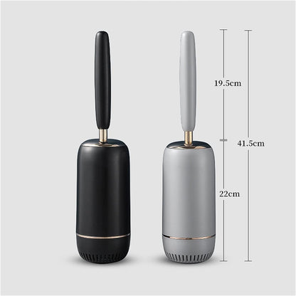 Perie WC din Silicon 360° Premium, cu Capac si Maner, Ergonomic cu Protectie, Fara Picurare, cu Prindere pe Perete Fara Suruburi Culoare, Negru Auriu