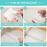 Set 8 organizatoare sertare, reglabile, extensibile 28-48 cm, transparente