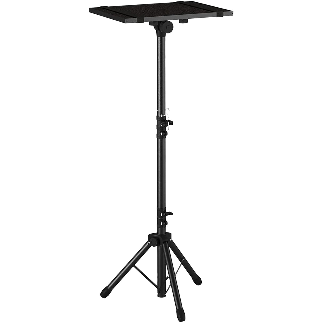 Trepied pentru proiector sau laptop, reglabil 58.5 cm - 118 cm, multifunctional, cu suport pentru telefon, portabil si stabil, Negru