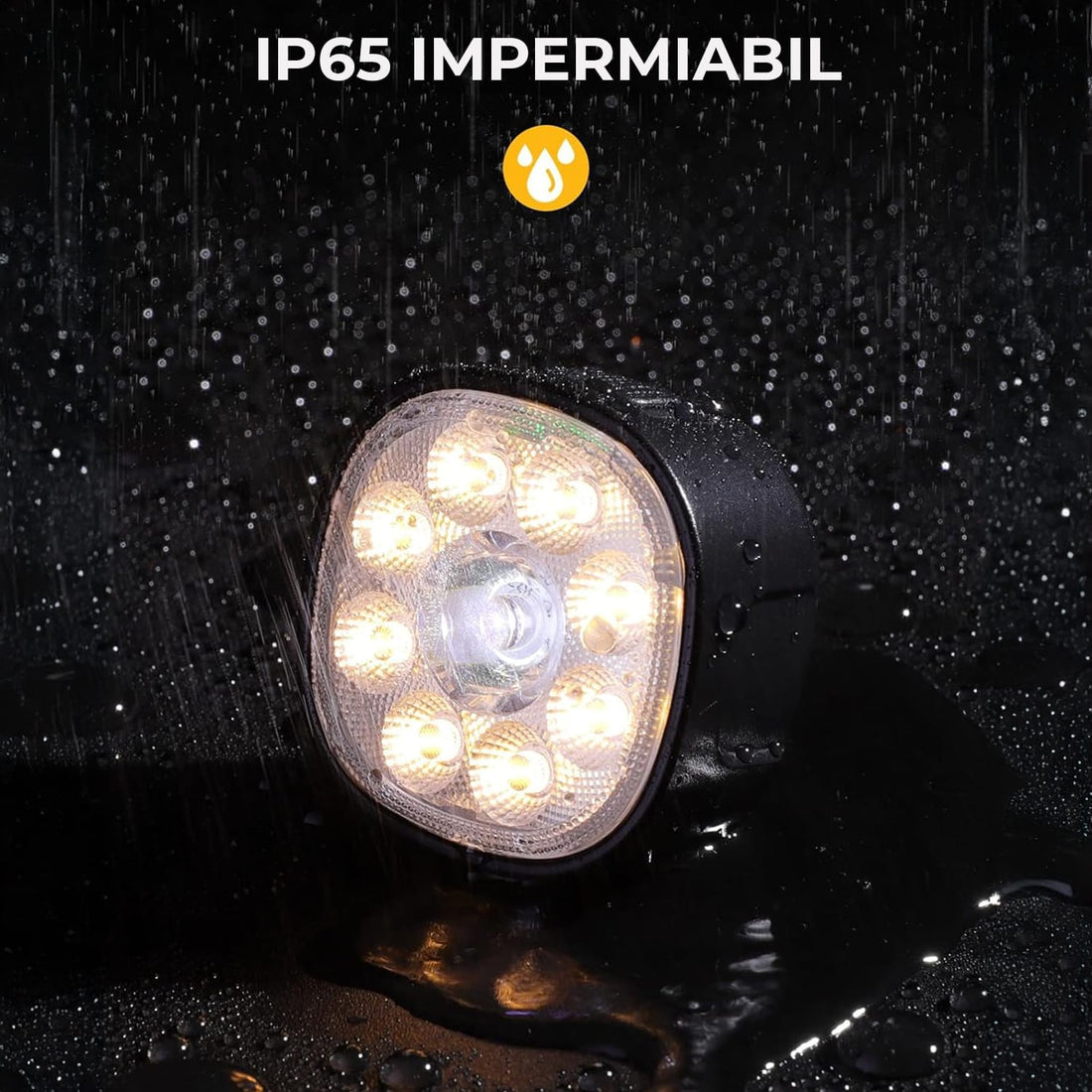 Set lumini bicicletă față/spate, ultra luminos, USB, 8/7 moduri, IP65, negru