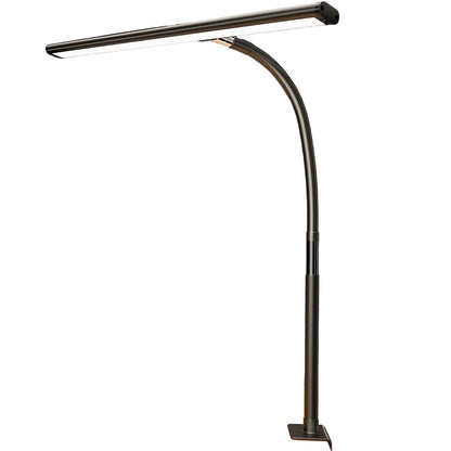Lampa LED de Birou Ultra Wide, Luminozitate și Temperatură Lumină Reglabilă, cu Clemă de Prindere, Gât Reglabil, Temperatură Lumină 2700-6500K, Lățime 43 cm, Negru