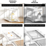 Organizator multifuncțional 2 niveluri, glisant, 32x21x27 cm, transparent