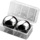 Set 2 pietre răcire sferice din inox alimentar, reutilizabile, mențin 4 ore, argintiu