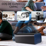 Cos De Gunoi Cu Capac Rabatabil, 15 Litri, Subtire, Pentru Baie, Dormitor, Birou, Camera De Zi, Negru