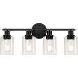 Plafonieră vintage 4 capete, cadru metalic, soclu ceramic, compatibil E26, negru mat