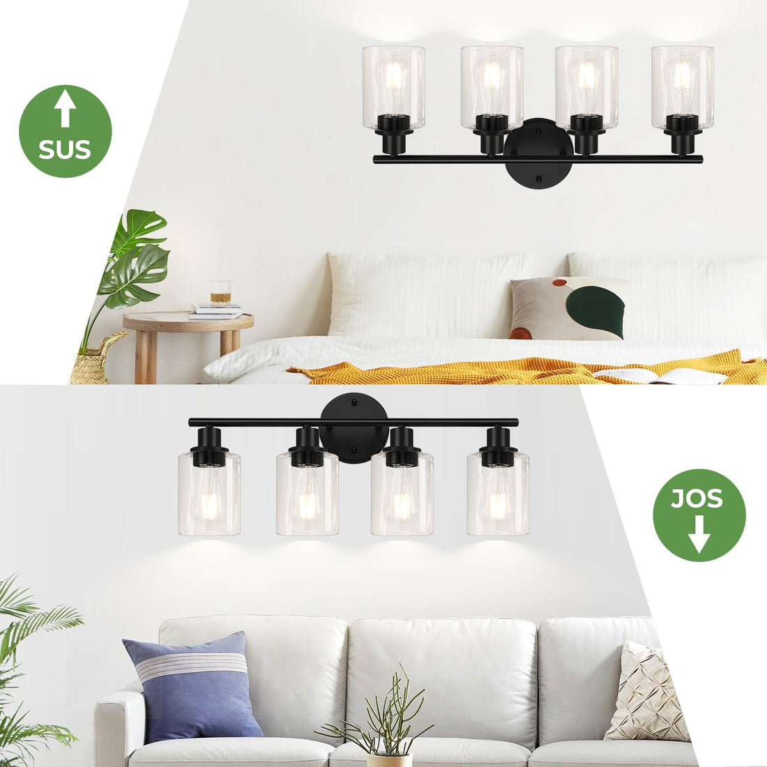 Plafonieră vintage 4 capete, cadru metalic, soclu ceramic, compatibil E26, negru mat