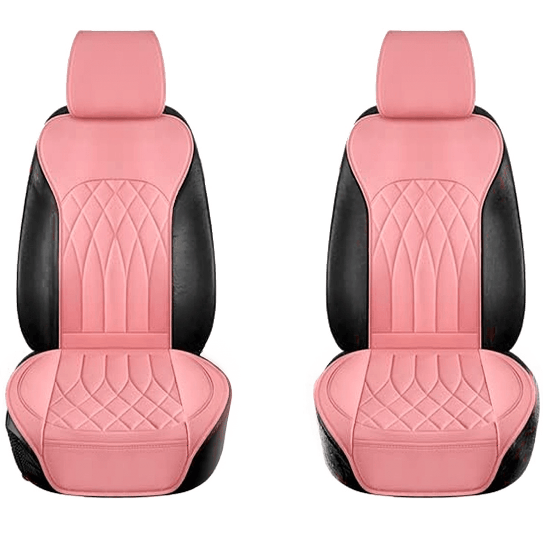 Set 2 huse impermeabile scaune auto cu buzunar și pernițe centură, roz