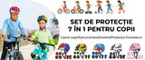 Set Protectie Pentru Copii 7 in 1, Casca cu Marime Reglabila, Genunchiere, Cotiere si Aparatori Incheieturi, Multicolor, 3-8 ani, Marimea S, Spiderman