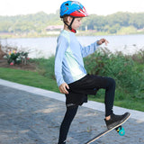 Set protecție copii 7 în 1, cască reglabilă, genunchiere, cotiere, mărime S, albastru