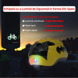 Set Protectie Pentru Copii 7 in 1, Casca cu Marime Reglabila, Genunchiere, Cotiere si Aparatori Incheieturi, Multicolor, 3-8 ani, Batman, Marimea XS, Galben