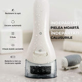 Pilă electrică talpi și călcâie, LED, 3 role, USB, impermeabilă, alb