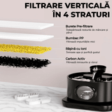 Dispenser wireless apă 2.8L, filtrare carbon activ, 2 moduri de flux, negru