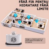 Dispenser Wireless Apa Tip Fantana Pentru Pisici Si Caini, Cu Purificare Si Filtrare Prin Carbune Activ, Silentios, 2.8 L, 2 Moduri De Flux, Alb