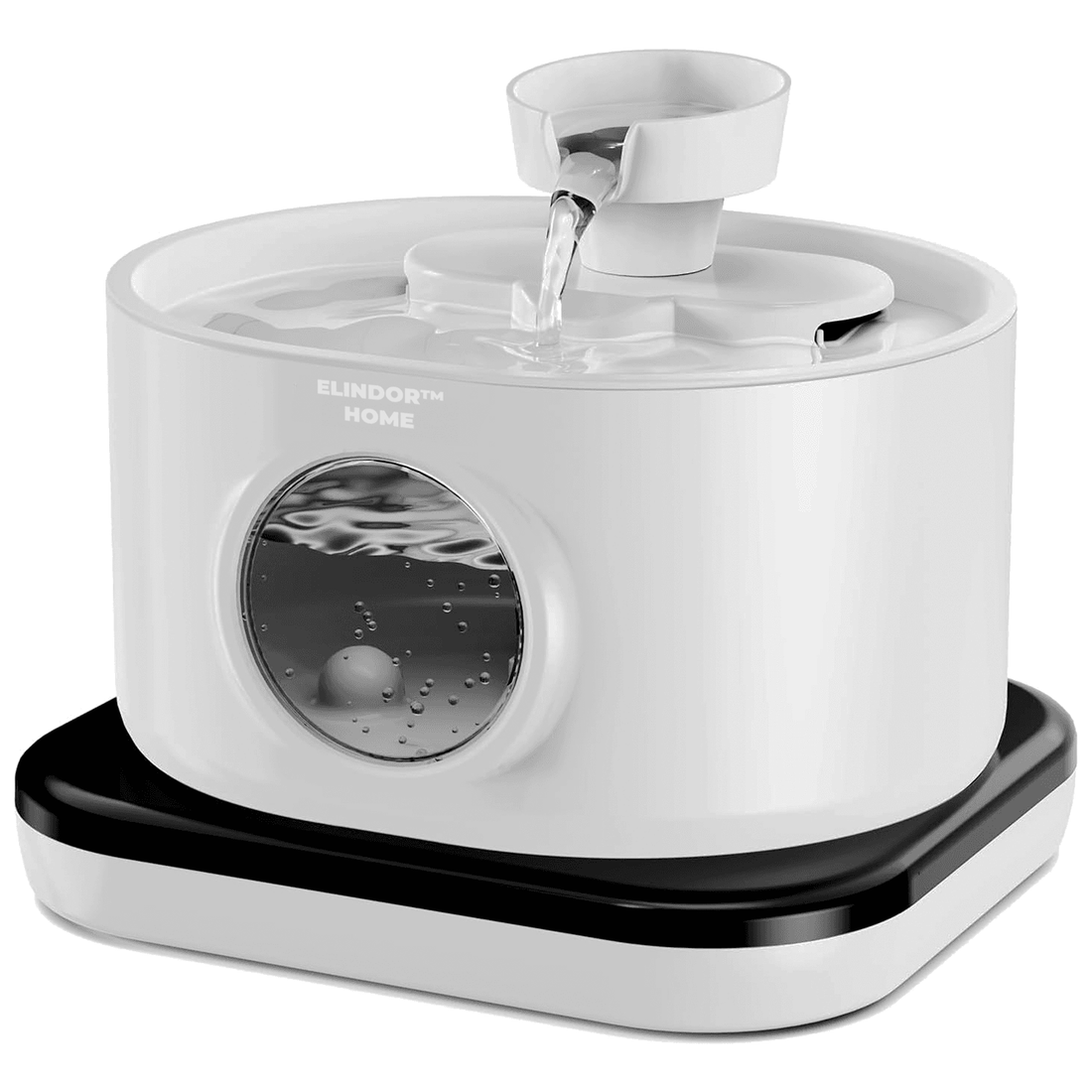 Dispenser Wireless Apa Tip Fantana Pentru Pisici Si Caini, Cu Purificare Si Filtrare Prin Carbune Activ, Silentios, 2.8 L, 2 Moduri De Flux, Alb