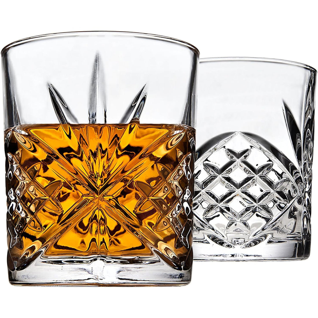 Set Decantor Whiskey, 750 ml, cu 2 Pahare, Design Clasic, Potrivit pentru Whisky, Scotch, Bourbon, Coniac, Vin, Transparent
