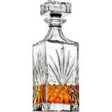 Set Decantor Whiskey, 750 ml, cu 2 Pahare, Design Clasic, Potrivit pentru Whisky, Scotch, Bourbon, Coniac, Vin, Transparent