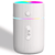Mini Umidificator De Aer Cu Difuzor Aromaterapie Si Lumini LED, Portabil, USB, Rezervor 215 ml, 2 Moduri De Functionare, Lumini De Noapte, Umidificator De Camera Si Masina Auto, Alb