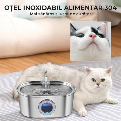 Dispenser automat apă 3.2L, oțel inoxidabil, sistem filtrare, ultra-silențios, argintiu