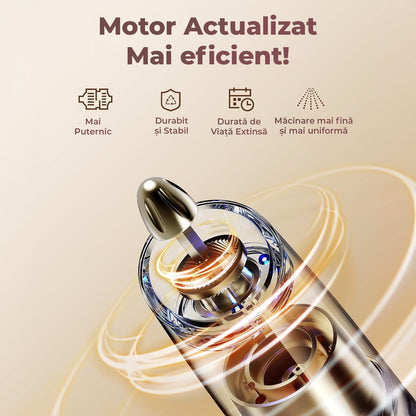 Rășniță sare și piper Elindor®, LED încorporat, senzor gravitational, negru